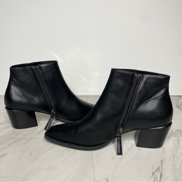 Paolo Black Square Toe Bootie 9M - Picture 6 of 15
